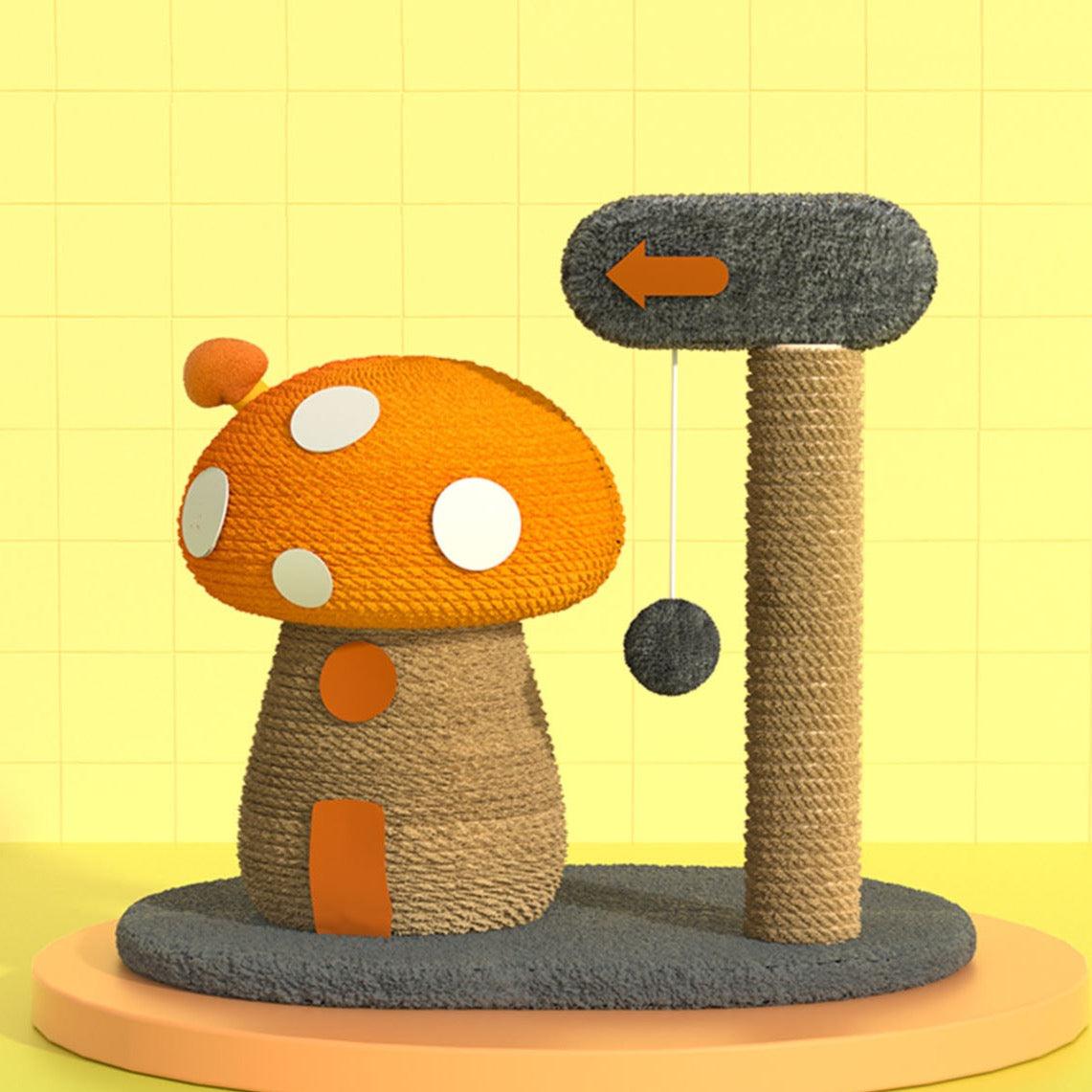Flo's Mushroom House, Cat Toy, Hemp Rope-Weilai concept-Style 1-Weilai Concept