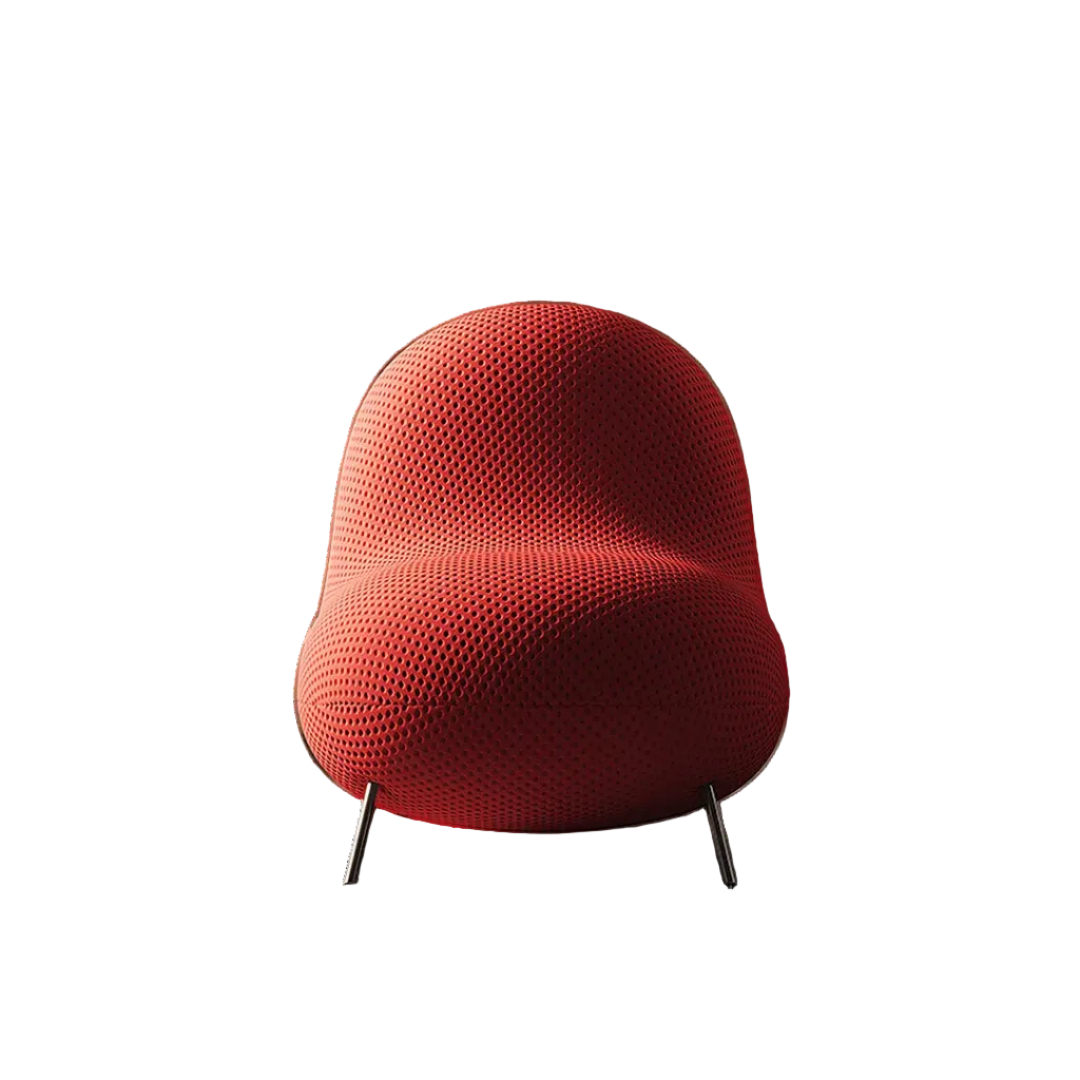 Cruz Easy Chair, Lounge Chair, Red