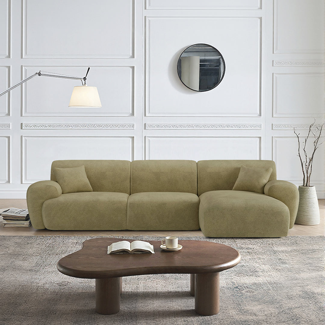 Khatri Three Seater Corner Sofa, Chenille