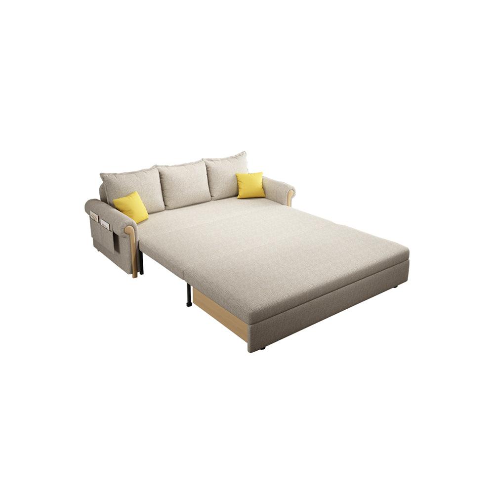 Braylene Two Seater Sofa Bed, Linen-Sofas-Weilai Concept-Weilai Concept