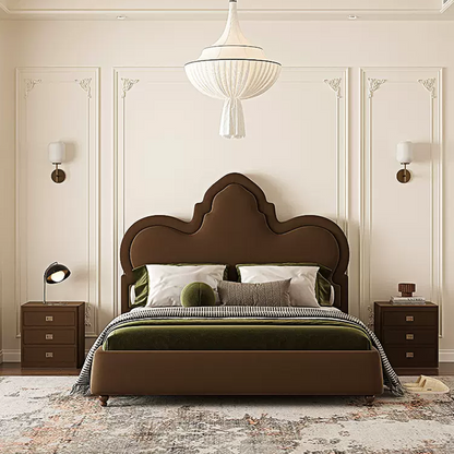 Thalia Wingback King Size Bed, Double Bed-Weilai Concept-Weilai Concept
