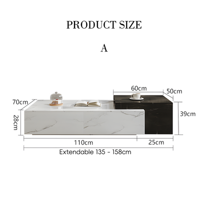 Erato Rectangle Nesting Coffee Table Set, Extendable-Weilai Concept-Weilai Concept