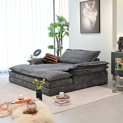 dela cruz single seater sofa, two seater sofa, sofa bed chenille in modern living room