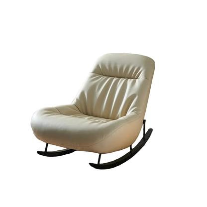 Lutz Rocking Chair With Footstool, Leather