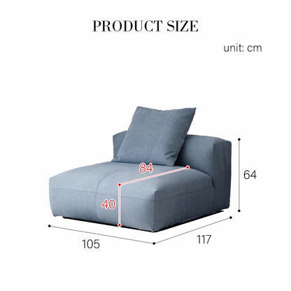 Gagnon Modular Sofa, Two Seater Sofa, Blue