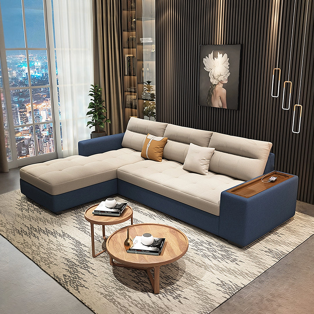 lobo sectional sofa with storage, chaise lounge sofa bed in modern living room