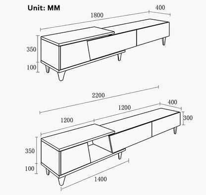 Noric Media Units, Extendable TV Stand, Coffee Table, Side Cabinet-Weilai Concept-Weilai Concept