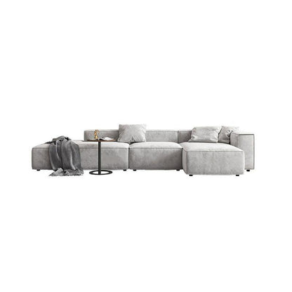 Yetta Three Seater, Four Seater Sofa, Corner Sofa, Grey Velvet-Weilai Concept-Three Seater Corner 265cm-Light Grey-Weilai Concept
