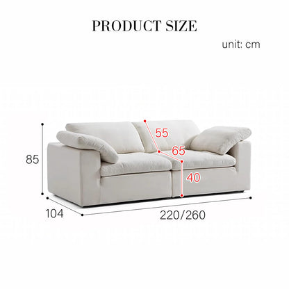 Farid Two Seater, Three Seater Sofa, Modular Sofa, White Linen