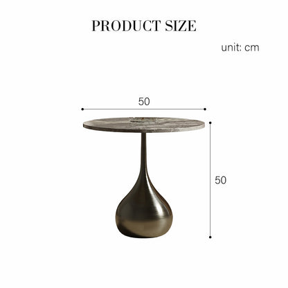 Echevarria Round Side Table, Marble
