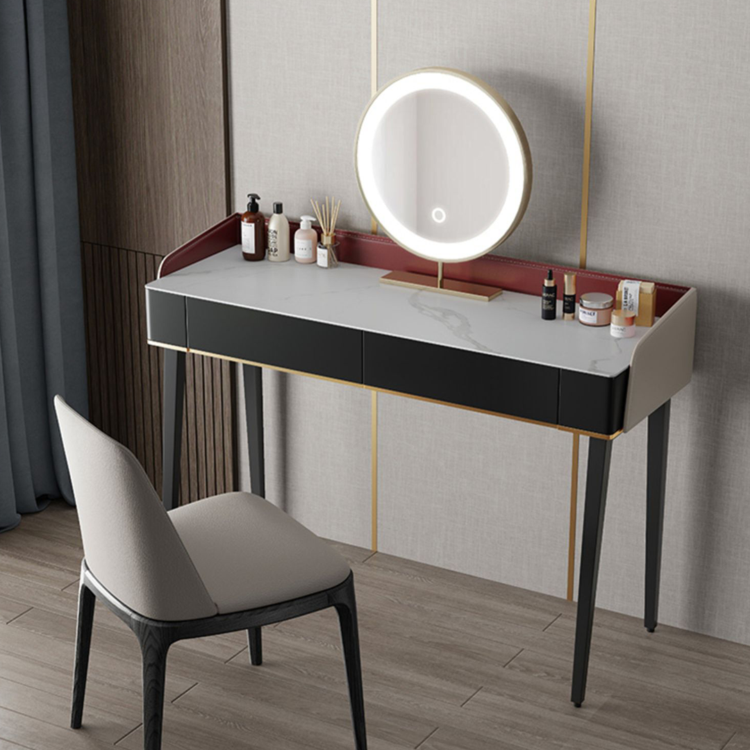 Ivoree Dressing Table With Drawers, Wood-Weilai Concept-Weilai Concept