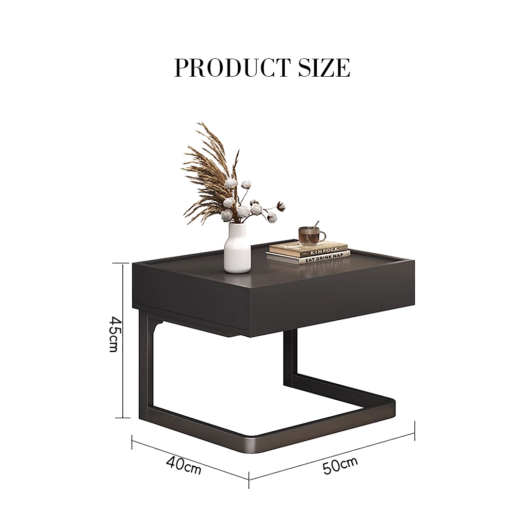 Romina Dark Bedside Table-Weilai Concept-Weilai Concept