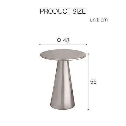 Abarca Side Table, Stainless Steel