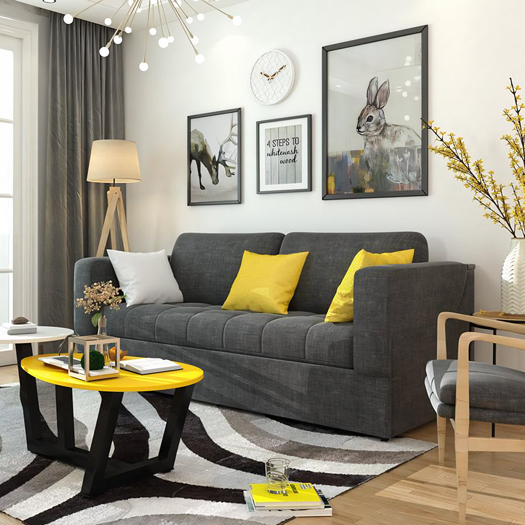 Pérez Two Seater Sofa Bed, Bunk Bed, Linen-Weilai Concept-Weilai Concept
