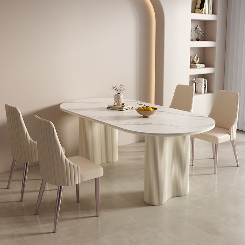 Peru Oval Dining Table, White-Weilai concept-Weilai Concept