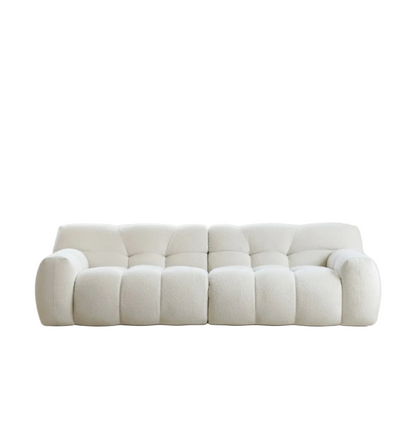 cora cloud two/three seater sofa, boucle in modern living room