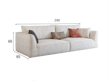 R77 Dexter Two Seater Corner Sofa, Leathaire-Weilai Concept-Two Seater 240cm-White-Weilai Concept