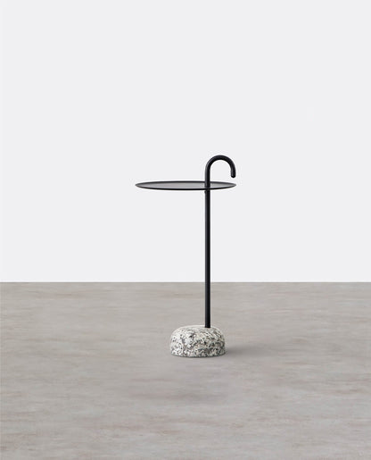 Stone Crutch Side Table, Black
