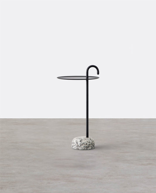 Stone Crutch Side Table, Black