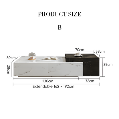 Erato Rectangle Nesting Coffee Table Set, Extendable-Weilai Concept-Weilai Concept