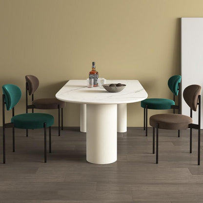 La Plainville Dining Table, White-Weilai Concept-Weilai Concept