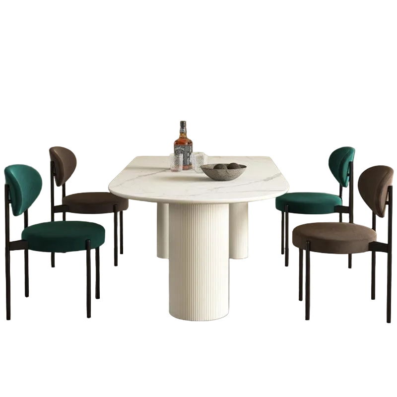 la plainville dining table, white in dining room