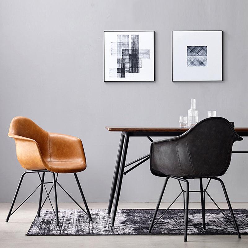 Bobby Dining Chair, Distressed Leather-Weilai Concept-Weilai Concept