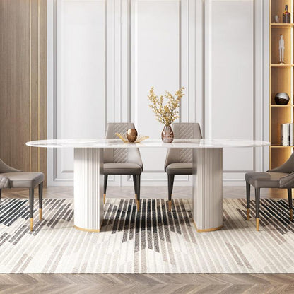 Costanza Dining Table, Sintered Stone, White-Weilai Concept-Weilai Concept