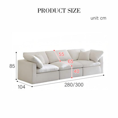 Farid Two Seater, Three Seater Sofa, Modular Sofa, White Linen