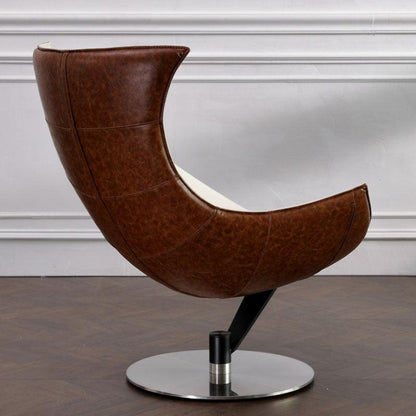 Lobster Lounge Chair With Ottoman, Walnut Texture, Armchair-Weilai Concept-Weilai Concept