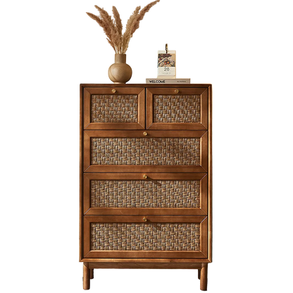 Zulu Art Deco Sideboard, Solid Wood, Walnut