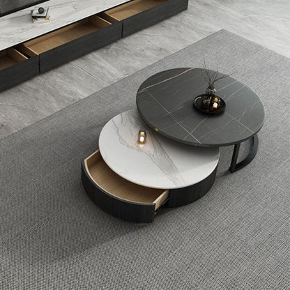 Bigbiglife Nesting Coffee Table With TV Stand, Sintered Stone-Weilai Concept-Weilai Concept