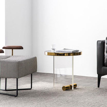 Caldera Round Side Table, Acrylic-Weilai Concept-Weilai Concept