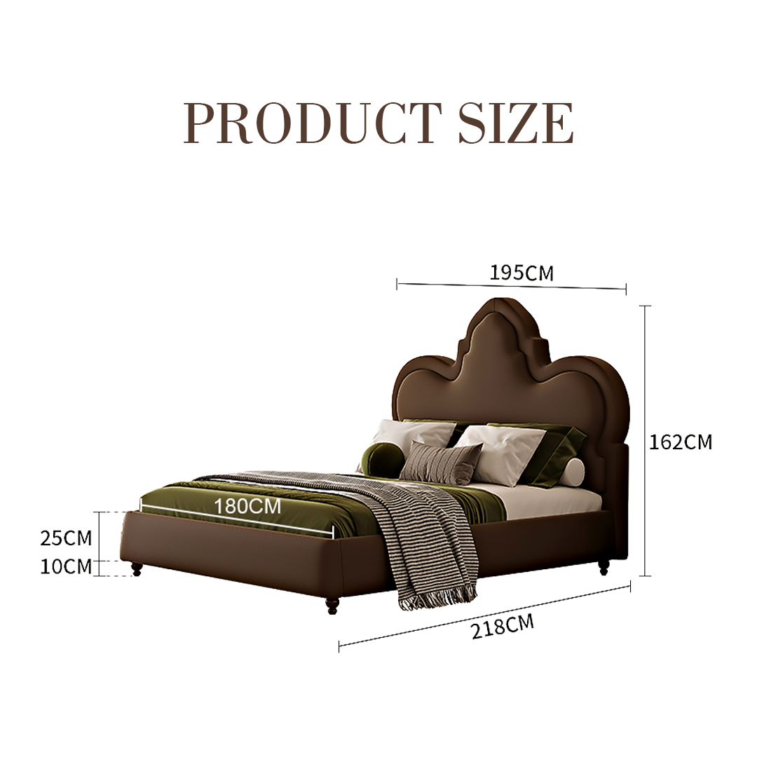 Thalia Wingback King Size Bed, Double Bed-Weilai Concept-Weilai Concept