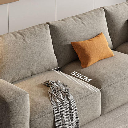 Lionel Three Seater Sofa, Linen-Weilai Concept-Weilai Concept