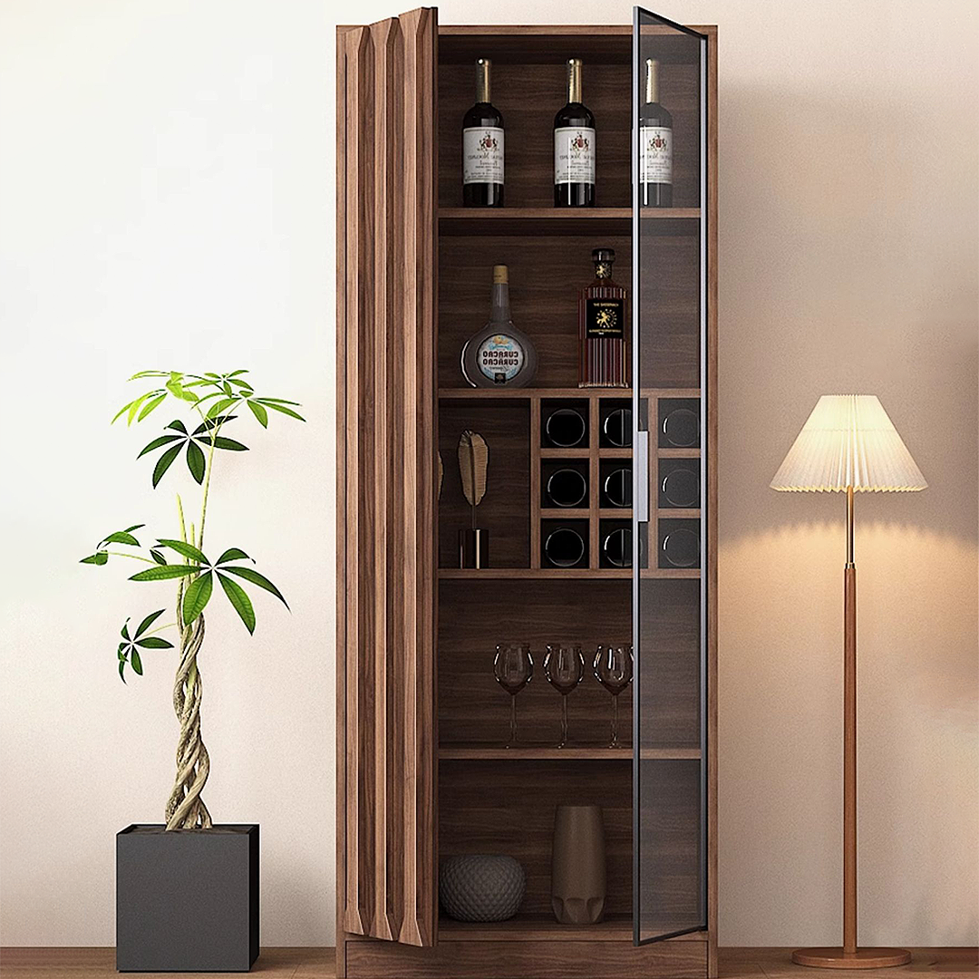 Dory Wine Cabinet, Solid Wood, More Sizes-Weilai Concept-Weilai Concept