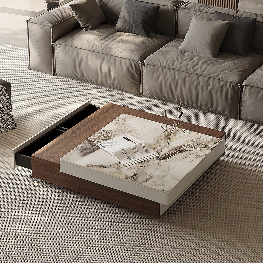 Grimaldi Extendable Coffee Table, Square Coffee Table