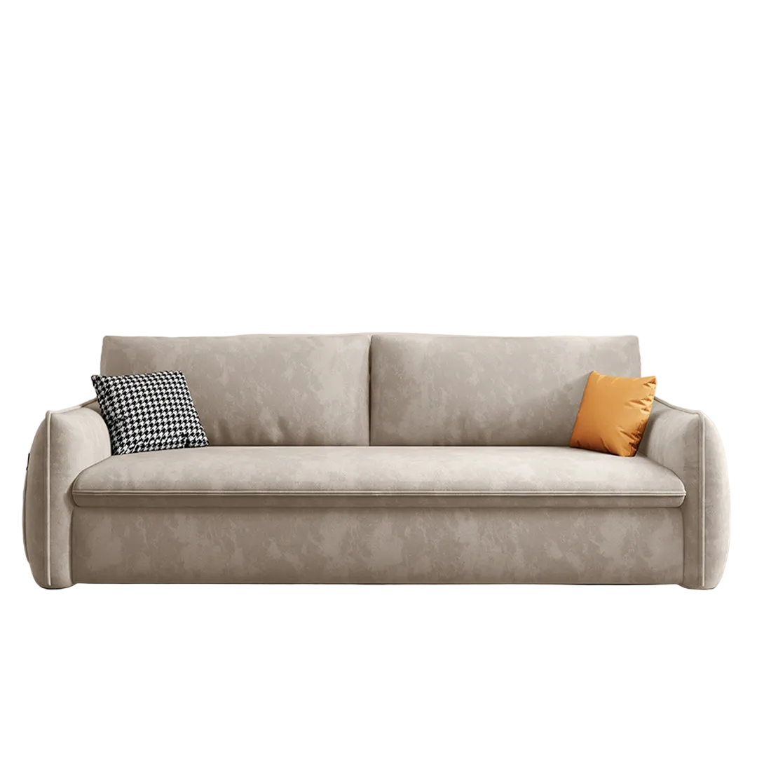 fernandez two seater, three seater sofa bed with storage, suede in modern living room