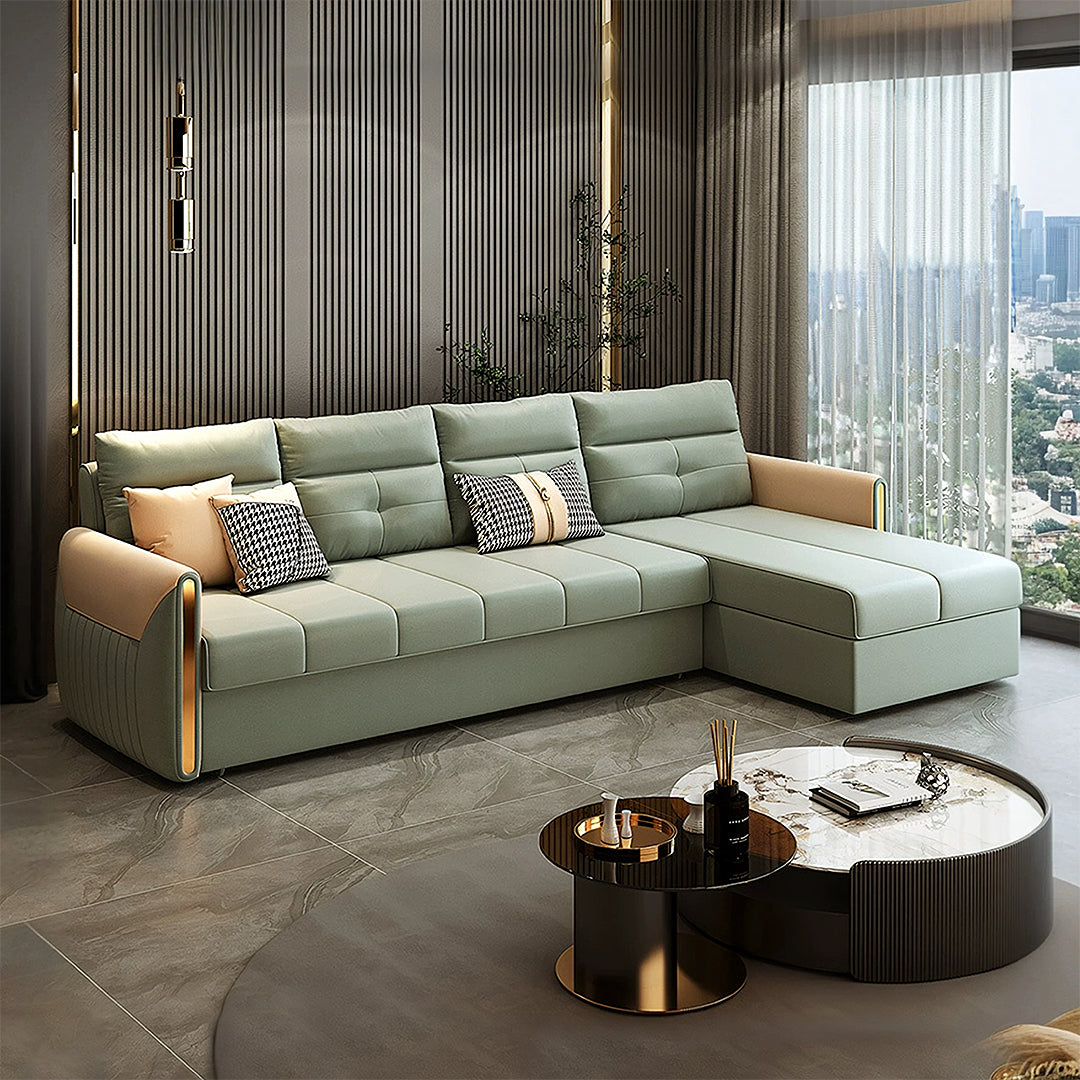 malhotra l shape sofa bed, small corner sofa bed in modern living room