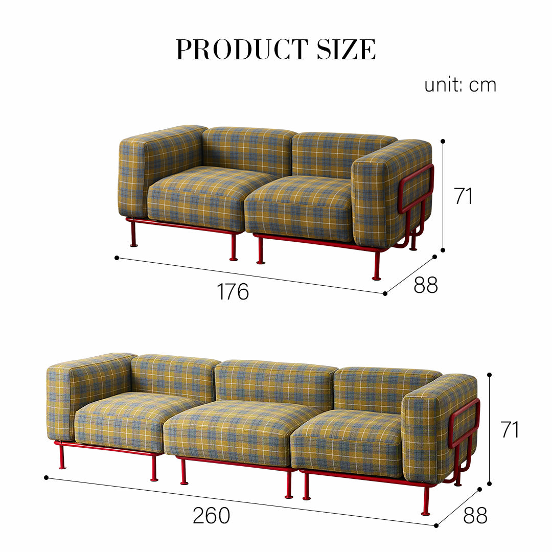 Velez Modular Sofa, Two Seater Sofa, Three Seater Sofa, Linen