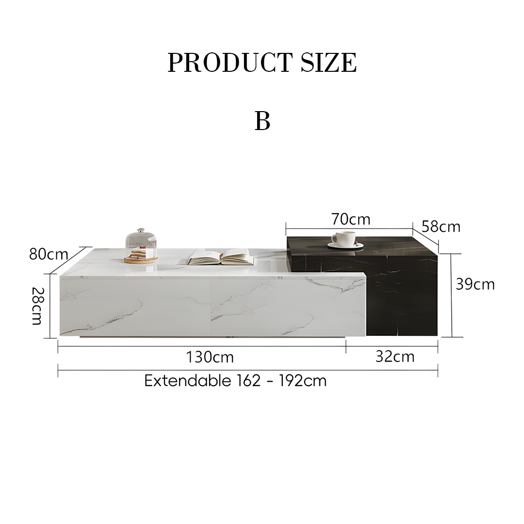 Erato Rectangle Nesting Coffee Table Set, Extendable-Weilai Concept-Weilai Concept