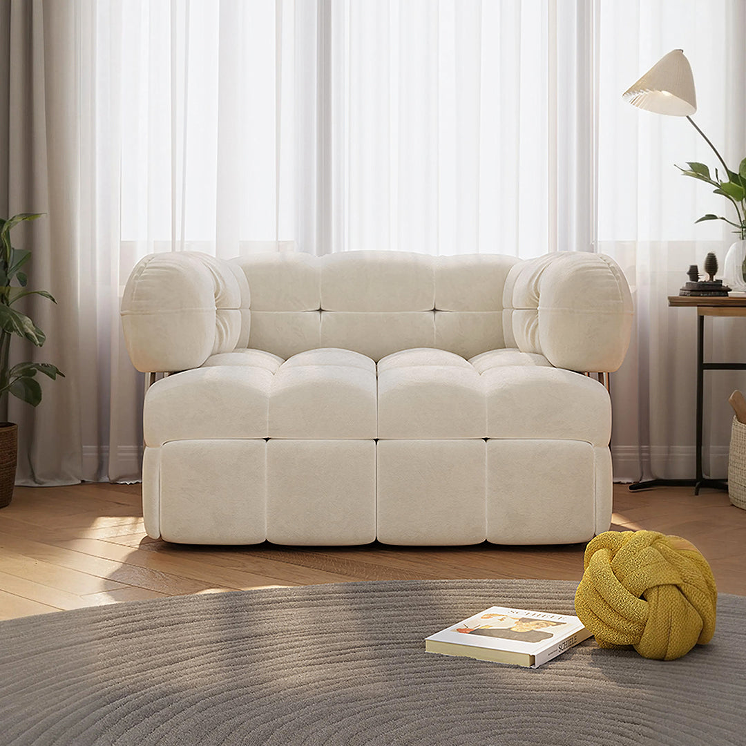 Rojas Single Sofa Bed, Armchair Sofa Bed, Cream-Weilai Concept-Weilai Concept