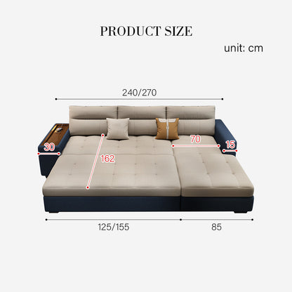 Lobo Sectional Sofa With Storage, Chaise Lounge Sofa Bed