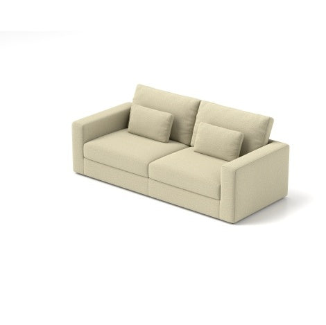 83 Modern Sofa Couches For Living Room  3 Seater Sofa With Detachable Cover   Double Cushioning, Natural
