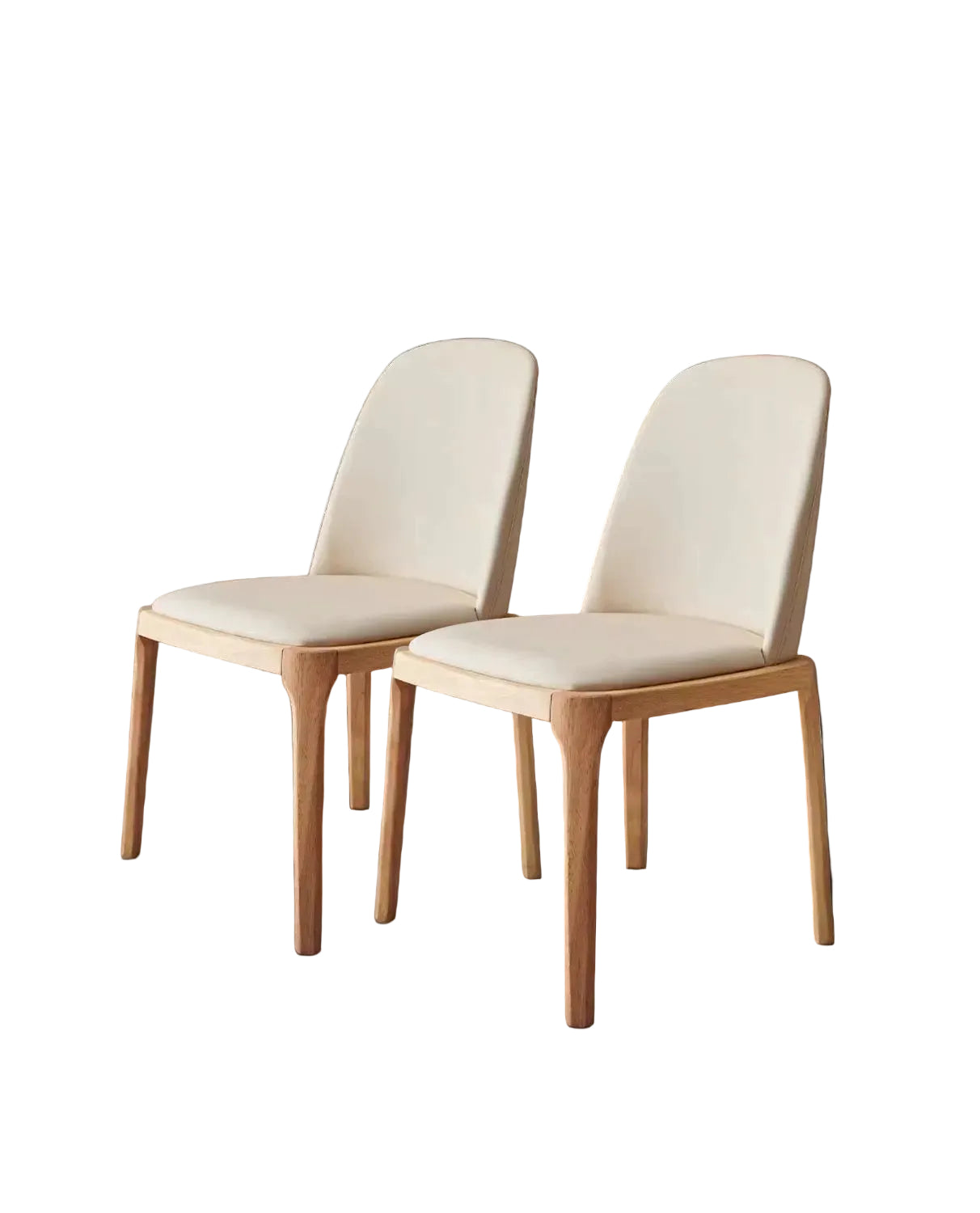 a set of 2 sienna dining chairs, white in dining room