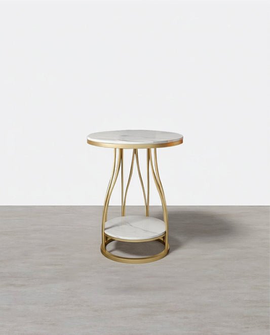 Amos Side Table, Gold Base