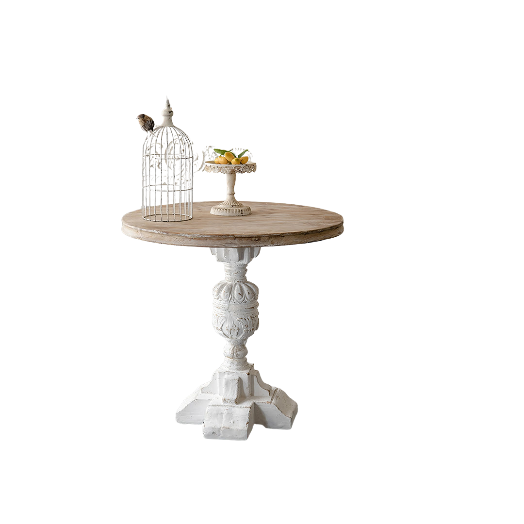 leif retro white dining table in dining room