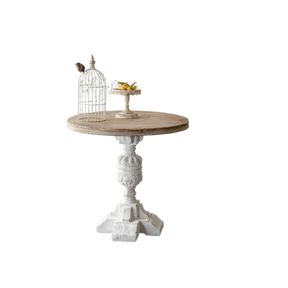 leif retro white dining table in dining room