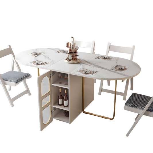 Weilai Concept Signature Folding Dining Table, White, Oval