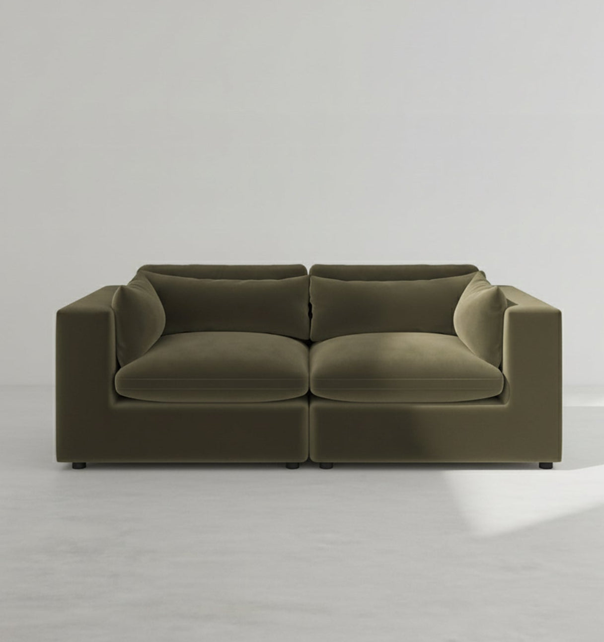 Makhmudov Loveseat Sofa, Two Seater Sofa, Velvet